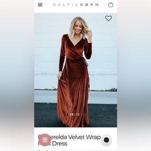 Baltic Born Esmeralda Velvet Wrap Dress